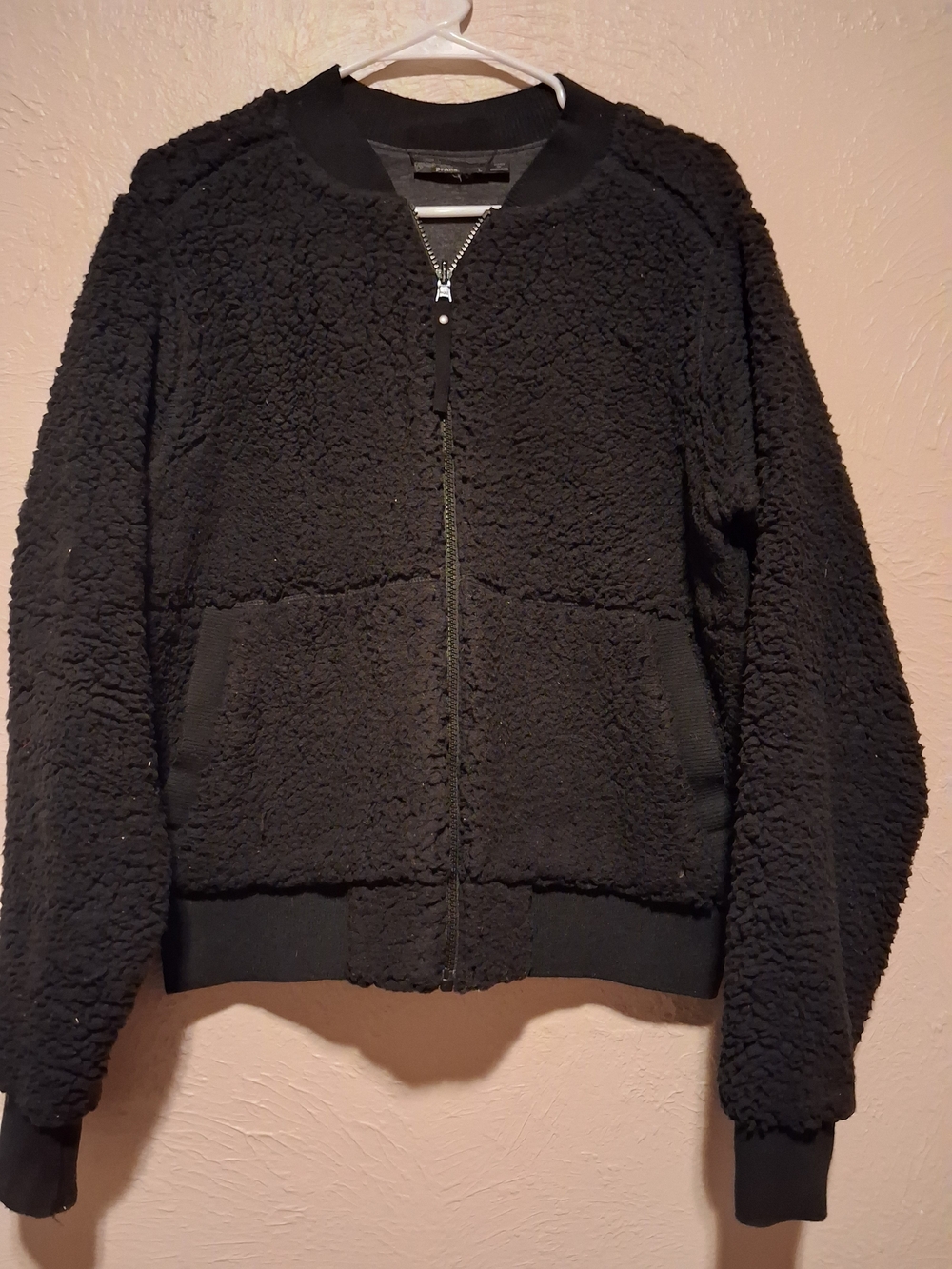 Black Sherpa Bomber Jacket - Women